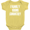 family, guns, country Baby Onesie