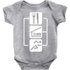 v2 eat sleep run Baby Onesie