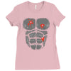 gunshot gorilla chest tee Ladies Fitted T-Shirt