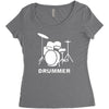 drummer drum kit indie rock music Women's Triblend Scoop T-shirt