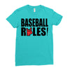 baseball rules Ladies Fitted T-Shirt