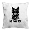 bad to the bone Throw Pillow