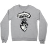 heart and nuclear explosion Crewneck Sweatshirt