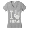 i love thrash Women's V-Neck T-Shirt