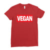 marvel logo parody vegan Ladies Fitted T-Shirt