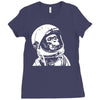 astronaut chimp Ladies Fitted T-Shirt