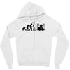evolution of drummer Zipper Hoodie