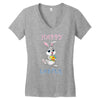 Bunny Happy Easter Women's V-Neck T-Shirt