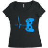 game heart beat Women's Triblend Scoop T-shirt