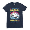 I Wish I Were A Unicorn So I Could Stab Idiots With My Head Ladies Fitted T-Shirt