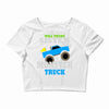 monster truck shirt for boys toddlers Crop Top