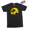 beach silhouette birds sand sunset Exclusive T-shirt