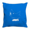 jaws chalk board movie licensed cotton blend adult Throw Pillow