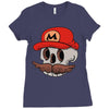 mario skull Ladies Fitted T-Shirt