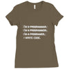 i'm a programmer computer code Ladies Fitted T-Shirt