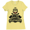 I Am Bulldog Actually In A Very Commited Relationship Ladies Fitted T-Shirt