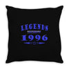 legends are born in 1996 hoodie 9 Throw Pillow