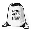 dad a son's first hero a daughters first love Drawstring Bags