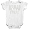 world's okayest friend Baby Onesie