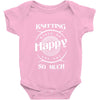knitting makes me happy you not so much Baby Onesie