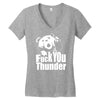 ted fuck you thunder Women's V-Neck T-Shirt
