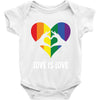 Love is Love Heart Baby Bodysuit