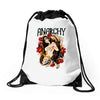 anarchy angel Drawstring Bags