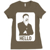ashens hello Ladies Fitted T-Shirt