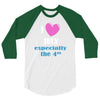 i love july especially the 4th 3/4 Sleeve Shirt