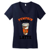 pumpkin space latte Women's V-Neck T-Shirt