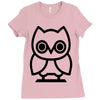 owl Ladies Fitted T-Shirt