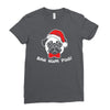 bah hum pug scrooge grinch christmas Ladies Fitted T-Shirt