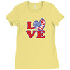 star spangled hammered Ladies Fitted T-Shirt
