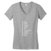 beard length chart funny professor grandpa mustache humor Women's V-Neck T-Shirt