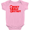 funny  wtf, ideal birthday present or gift Baby Bodysuit