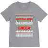 santa only comes once a year grandad is always here to cheer V-Neck Tee