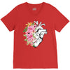 Heart And Flowers V-Neck Tee
