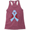 stomach cancer ribbon and rose Racerback Tank