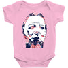 michael myers floral mask Baby Bodysuit