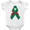 liver ribbon and rose Baby Bodysuit