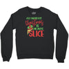 pizza christmas humor Crewneck Sweatshirt