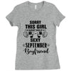 sorry this girl is already taken by a super sexy september boyfriend Ladies Fitted T-Shirt