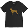 leopard pattern V-Neck Tee