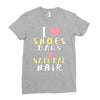 shoes bags natural hair Ladies Fitted T-Shirt