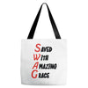 saved with amazing grace Tote Bags