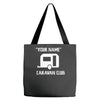 personalised your name caravan club funny gift Tote Bags