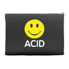 acid house smiley face 90's rave club hardcore party Accessory Pouches