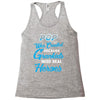 Pop Was Created because Grankids Need Real Heroes Racerback Tank