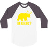 beer t shirt bear plus deer funny tee drinking college humor party shi 3/4 Sleeve Shirt