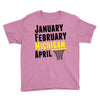 January February Michigan April - March Madness Basketball Youth Tee